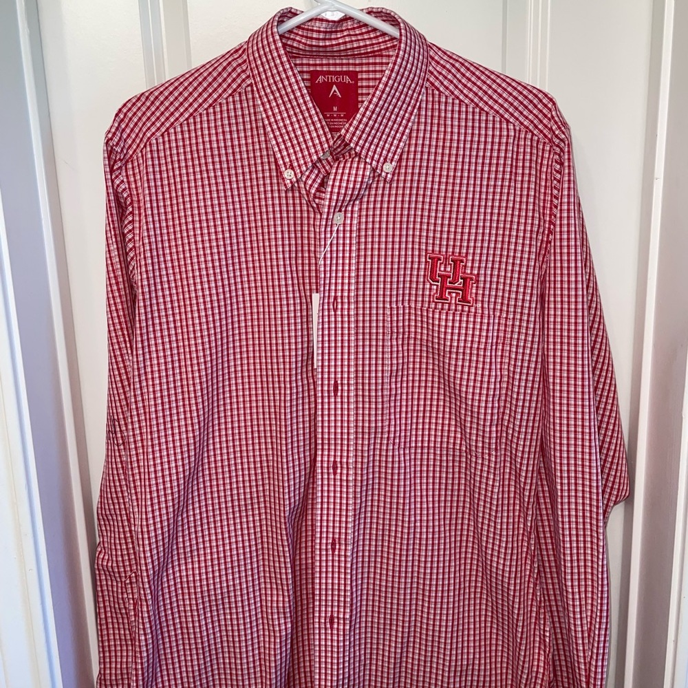 UH Red and White Checkered Men's Shirt